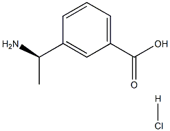 (R)-3-(1-氨基乙基)苯甲酸盐酸盐 结构式