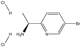 (S)-1-(5-溴吡啶-2-基)乙胺二盐酸盐 结构式