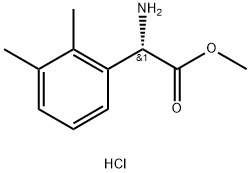 METHYL(2S)-2-AMINO-2-(2,3-DIMETHYLPHENYL)ACETATE HYDROCHLORIDE 化学構造式