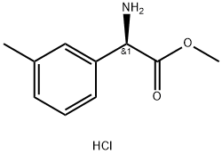 METHYL(2R)-2-AMINO-2-(3-METHYLPHENYL)ACETATE HYDROCHLORIDE Struktur