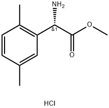 METHYL(2S)-2-AMINO-2-(2,5-DIMETHYLPHENYL)ACETATE HYDROCHLORIDE 化学構造式