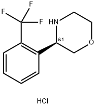 (3R)-3-[2-(TRIFLUOROMETHYL)PHENYL]MORPHOLINE HYDROCHLORIDE Struktur