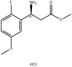 METHYL (3S)-3-AMINO-3-(2-FLUORO-5-METHOXYPHENYL)PROPANOATE HYDROCHLORIDE Structure