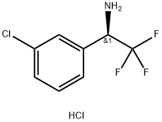 (R)-2,2,2-Trifluoro-1-(3-chloro-phenyl)-ethylamine hydrochloride Structure