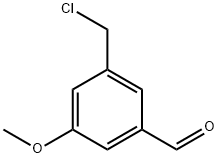 Benzaldehyde, 3-(chloromethyl)-5-methoxy- 结构式