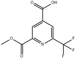 2,4-Pyridinedicarboxylic acid, 6-(trifluoromethyl)-, 2-methyl ester Structure