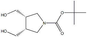 tert-butyl (3R,4S)-3,4-bis(hydroxymethyl)pyrrolidine-1-carboxylate Structure