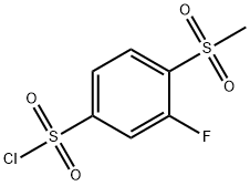 3-氟-4-甲磺酰苯-1-磺酰氯化, 1394041-07-6, 结构式