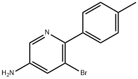 3-Amino-5-bromo-6-(4-tolyl)pyridine Structure