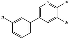 2,3-Dibromo-5-(3-chlorophenyl)pyridine 结构式