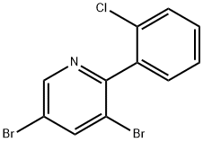 3,5-Dibromo-6-(2-chlorophenyl)pyridine,1399482-04-2,结构式