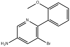 3-Amino-5-bromo-6-(2-methoxyphenyl)pyridine,1399482-36-0,结构式