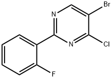 4-Chloro-5-bromo-2-(2-fluorophenyl)pyrimidine 结构式