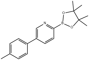 5-(4-Tolyl)pyridine-2-boronic acid pinacol ester 化学構造式