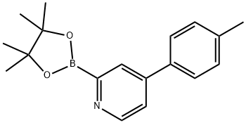 2-(4,4,5,5-tetramethyl-1,3,2-dioxaborolan-2-yl)-4-(p-tolyl)pyridine 化学構造式