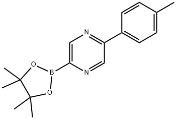 2-(4,4,5,5-tetramethyl-1,3,2-dioxaborolan-2-yl)-5-(p-tolyl)pyrazine Struktur