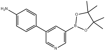 5-(4-Aminophenyl)pyridine-3-boronic acid pinacol ester 化学構造式