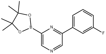 6-(3-Fluorophenyl)pyrazine-2-boronic acid pinacol ester Struktur