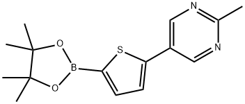 5-(5-Pyrimidyl)thiophene-2-boronic acid pinacol ester Structure