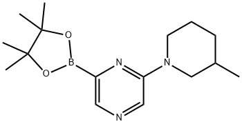 6-(3-METHYLPIPERIDIN-1-YL)PYRAZINE-2-BORONIC ACID PINACOL ESTER Struktur