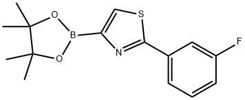 2-(3-fluorophenyl)-4-(4,4,5,5-tetramethyl-1,3,2-dioxaborolan-2-yl)thiazole,1402174-40-6,结构式