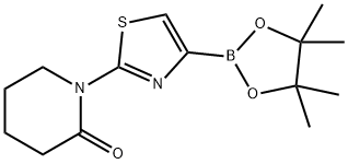 1-(4-(4,4,5,5-tetramethyl-1,3,2-dioxaborolan-2-yl)thiazol-2-yl)piperidin-2-one Structure