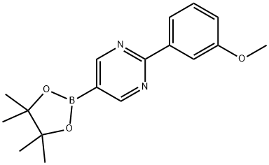 2-(3-methoxyphenyl)-5-(4,4,5,5-tetramethyl-1,3,2-dioxaborolan-2-yl)pyrimidine Structure