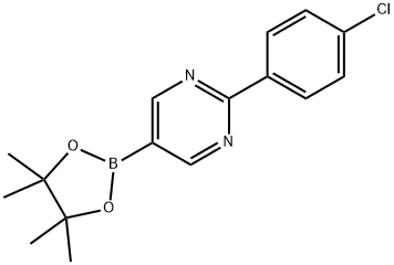 2-(4-Chlorophenyl)pyrimidine-5-boronic acid pinacol ester 化学構造式