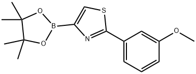 2-(3-methoxyphenyl)-4-(4,4,5,5-tetramethyl-1,3,2-dioxaborolan-2-yl)thiazole,1402227-58-0,结构式