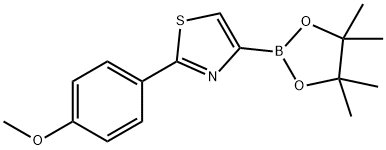 2-(4-methoxyphenyl)-4-(4,4,5,5-tetramethyl-1,3,2-dioxaborolan-2-yl)thiazole Structure