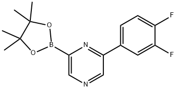 2-(3,4-difluorophenyl)-6-(4,4,5,5-tetramethyl-1,3,2-dioxaborolan-2-yl)pyrazine Structure