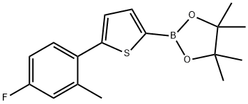 5-(4-Fluoro-2-methylphenyl)thiophene-2-boronic acid pinacol ester Struktur