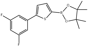 3-羟基-2,3-二甲基丁烷-2-基氢(5-(3,5-二氟苯基)噻吩-2-基)硼酸酯, 1402227-88-6, 结构式