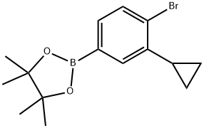 2-(4-bromo-3-cyclopropylphenyl)-4,4,5,5-tetramethyl-1,3,2-dioxaborolane 化学構造式