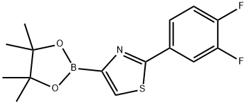 2-(3,4-difluorophenyl)-4-(4,4,5,5-tetramethyl-1,3,2-dioxaborolan-2-yl)thiazole Struktur
