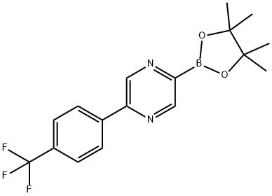 5-(4-Trifluoromethylphenyl)pyrazine-2-boronic acid pinacol ester 结构式