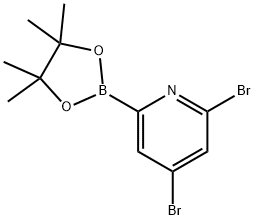 4,6-Dibromopyridine-2-boronic acid pinacol ester,1402237-94-8,结构式