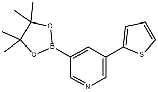 5-(2-Thienyl)pyridine-3-boronic acid pinacol ester,1402240-76-9,结构式
