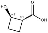 trans-2-hydroxycyclobutane-1-carboxylic acid 化学構造式