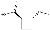 trans-2-methoxycyclobutane-1-carboxylic acid,1403894-02-9,结构式