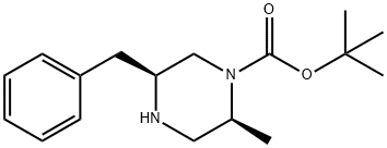 tert-butyl (2S,5S)-5-benzyl-2-methylpiperazine-1-carboxylate Struktur