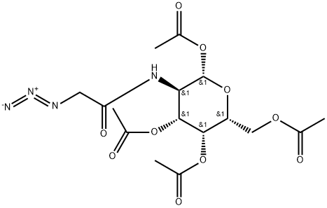 1,3,4,6-Tetra-O-acetyl-2-[(2-azidoacetyl)amino]-2-deoxy-beta-D-Galactopyranose Structure