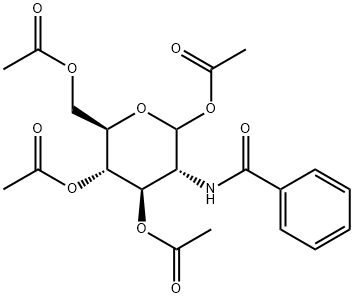 1,3,4,6-Tetra-O-acetyl-2-benzoylamino-2-deoxy-D-glucopyranoside 化学構造式