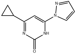 2-hydroxy-4-(1H-pyrozol-1-yl)-6-cyclopropylpyrimidine 结构式