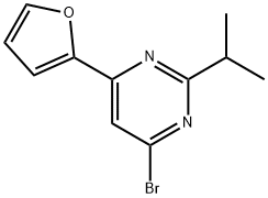 4-Bromo-2-(iso-propyl)-6-(2-furyl)pyrimidine Struktur