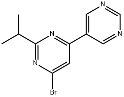 4-Bromo-2-(iso-propyl)-6-(pyrimidin-5-yl)pyrimidine Struktur