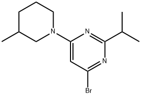 4-Bromo-2-(iso-propyl)-6-(3-methylpiperidin-1-yl)pyrimidine Struktur