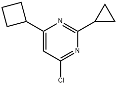 4-chloro-2-cyclopropyl-6-cyclobutylpyrimidine Structure