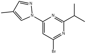 4-Bromo-2-(iso-propyl)-6-(1H-4-methylpyrozol-1-yl)pyrimidine Struktur