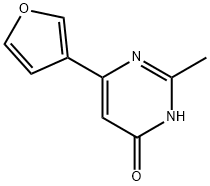 4-hydroxy-6-(3-furyl)-2-methylpyrimidine 化学構造式
